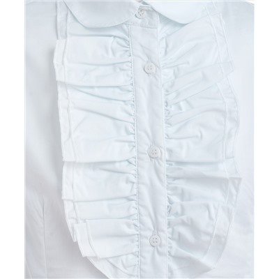 Белая приталенная блузка