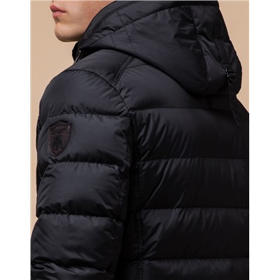 Брендовая черная куртка зимняя модель 43649
