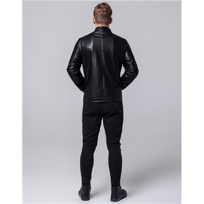 Черная молодежная куртка Braggart "Youth" фирменная модель 4129