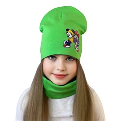 Детский набор шапка и снуд Зеленый Арт. ДН19