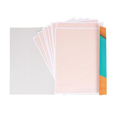 Бумага масштабно-координатная А3 10 листов Calligrata, оранжевая сетка