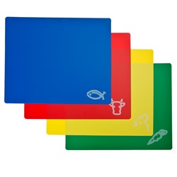 Набор досок гибких разделочных 4 шт, "Сибирская посуда" пластик, 34х28см, 4 цвета, SP-086