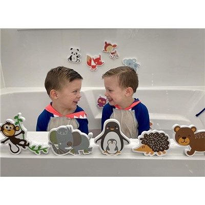 Игрушки -наклейки детские для ванной Лесные животные EVA-003