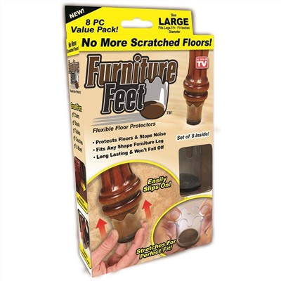 Защитные накладки для ножек мебели Furniture Feet, 8 шт