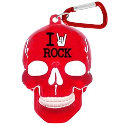Брелок для ключей в виде черепа "I Love Rock"