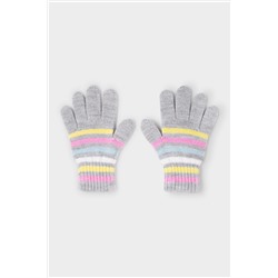 Перчатки для девочки Crockid КВ 10000/22ш светло-серый меланж, розовый