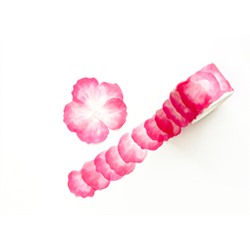 052-2669  Клейкая лента (скотч декоративный) "Лепестки-Ярко-розовый" (200шт)