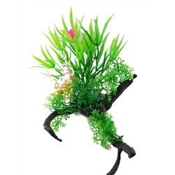Искусственное аквариумное растение с корягой, 12х10 см, Акция!
