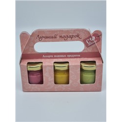 173 Подарочный набор Мёд микс с лаймом и имбирём, малиной, облепихой «Лучший подарок»