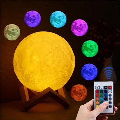 Светильник 3d moon lamp 15 см с пультом оптом