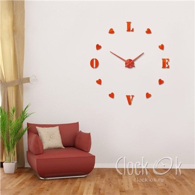 Настенные 3D часы Sweet Love
