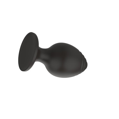 Силиконовая анальная пробка черная M (7.2*3.5cm) 3303-02