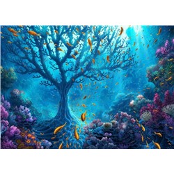 Алмазная мозаика картина стразами Подводный мир, 40х50 см