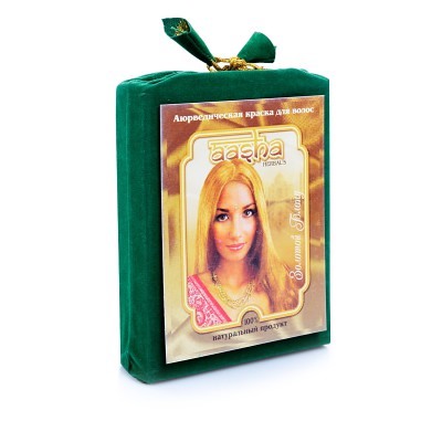 Золотой блонд - Ааша -аюрведическая краска для волос, 100 г