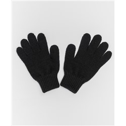 Черные вязаные перчатки