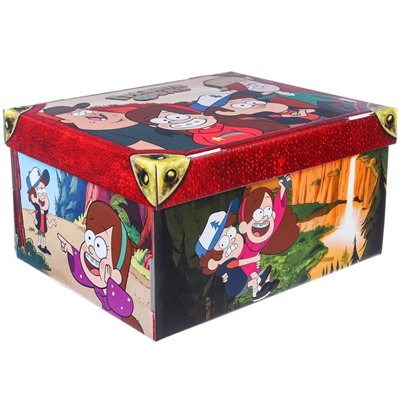 Коробка подарочная складная с крышкой, 31 х 25,5 х 16 "Семья", Гравити Фолз