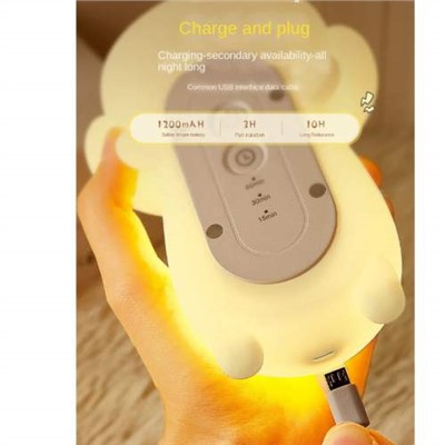 Детский силиконовый 3D ночник SILICONE PATLAMP ЩЕНОК с таймером и USB-зарядкой