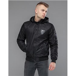 Качественная черная куртка бомбер Braggart "Youth" модель 10790
