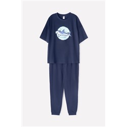Пижама для мальчика КБ 2801 индиго (акула)
