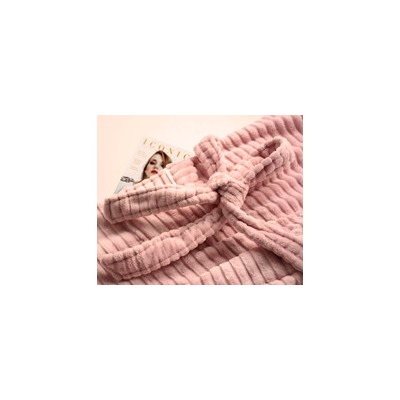 Халат Save&Soft без капюшона розовый с тисненным рисунком р.м