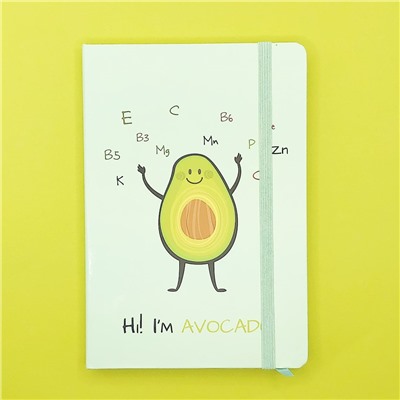 Блокнот(A5) "Hi! Avocado", green