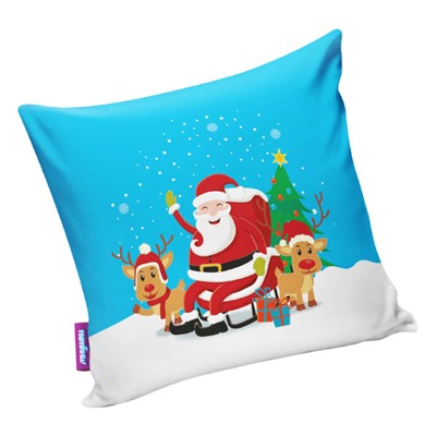 Подушка игрушка «Санта и олени»