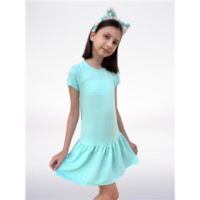 Платье для девочки ментолового цвета 8523-ДЛ22
