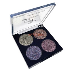 Ffleur Тени для век Glitter Quad 4х цветные E-494 D №01