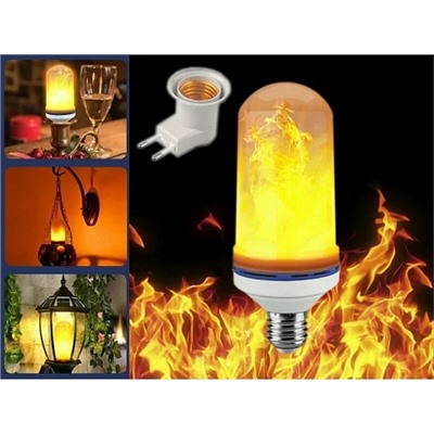 Декоративная LED Flame Bulb лампа с эффектом огня