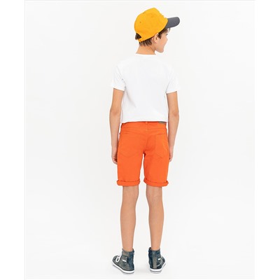 Оранжевые твиловые шорты