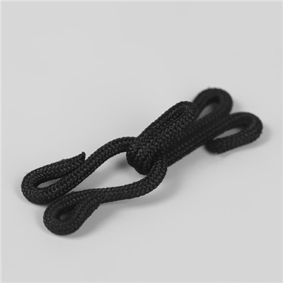 Крючок пришивной в оплётке, для верхней одежды, 35 × 12 мм, 5 шт, цвет чёрный