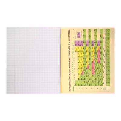 Тетрадь предметная "Доска", 48 листов в клетку "Химия", обложка мелованный картон, блок офсет