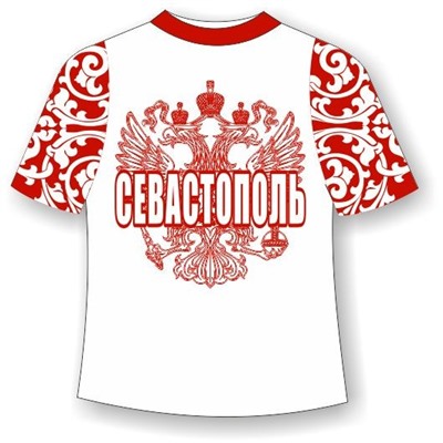 Детская футболка Севастополь хохлома красная