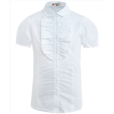Белая приталенная блузка