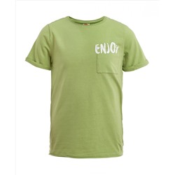 Зеленая трикотажная футболка