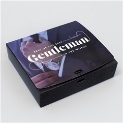 Коробка складная подарочная «Джентельмен», 20 х 18 х 5 см, БЕЗ ЛЕНТЫ