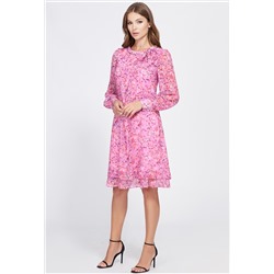 Платье Bazalini 4776 розовый цветы