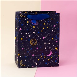 Подарочный пакет(L) "Universe", blue