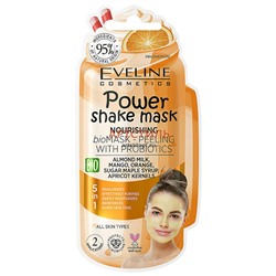Eveline Power Shake Mask Питательная Bio маска-пилинг с пробиотиками 10мл.