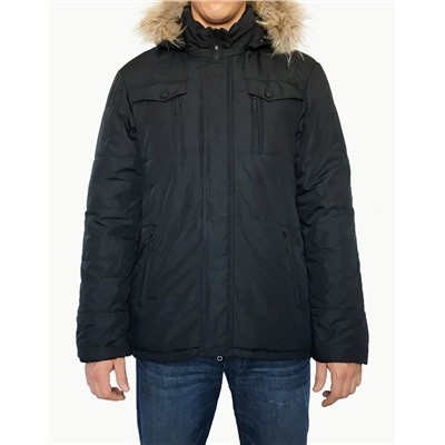 Черная мужская куртка Kiro Tokao комфортная модель 6117