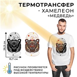 Термотрансфер-хамелеон «Медведь», 15,7 × 26,9 см