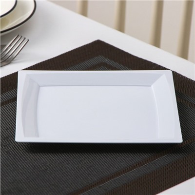 Набор одноразовых тарелок, 17,2×17,2 см, квадратные, плоские, 6 шт, цвет белый