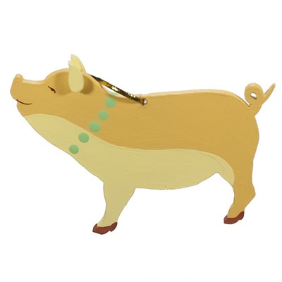 Символ 2019 года - Свинка с бусами 370-1