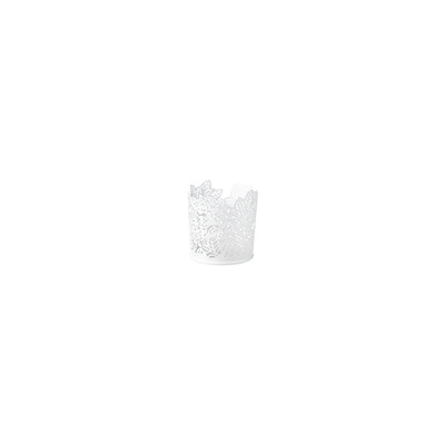 SAMVERKA САМВЕРКА, Подсвечник для греющей свечи, белый, 8 см