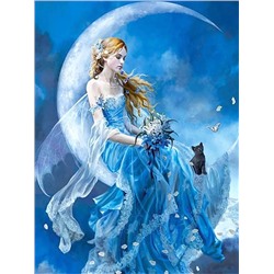 Алмазная мозаика картина стразами Лунная фея, 40х50 см