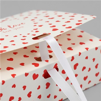 Складная коробка подарочная «With love», 16.5 х 12.5 х 5 см