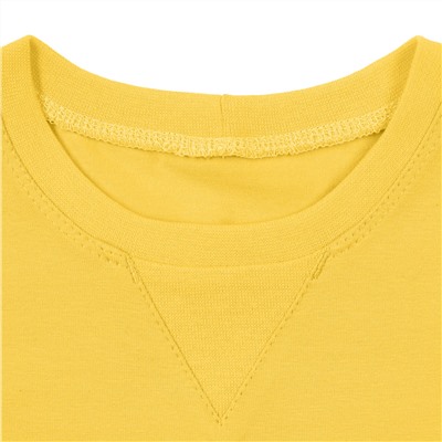 Желтая футболка прямого кроя 2-3