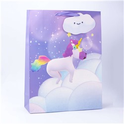 Подарочный пакет(L) "Cloud", purple
