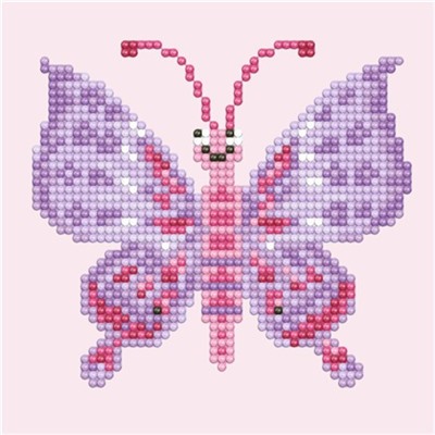 Алмазная мозаика картина стразами Бабочка, 20х20 см