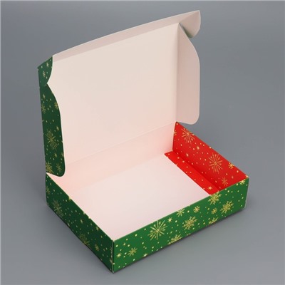 Коробка складная «С Новым годом!», ёлочка, 21 × 15 × 5 см